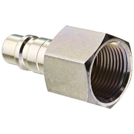 Dixon Valve D4F6 Steel Industrial Interchange Pneumatic Fitting, Nipple, 1/2" Coupling x 3/4" - 14 NPTF Female Thread