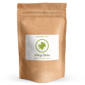 Ginkgo Biloba Powder 100 g - Purely Vegetable Product in Proven Raw Food Quality - Finely Ground - Vegan, Pure, Gluten-Free, Lactose Free - No Additives and Additives