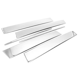 Signature Polished Stainless Steel 6pcs Center Door Pillar Post Trims Set Compatible with 2018-2021 Chevy Equinox