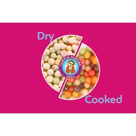 Premium TARO Boba Tea Real Tapioca Pearls Ready in 3 Minutes by Buddha Bubbles Boba (Rainbow)