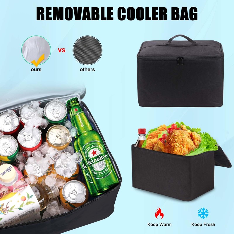 MOJIOO Large Trunk Organizer for Car, SUV, Truck with Removable