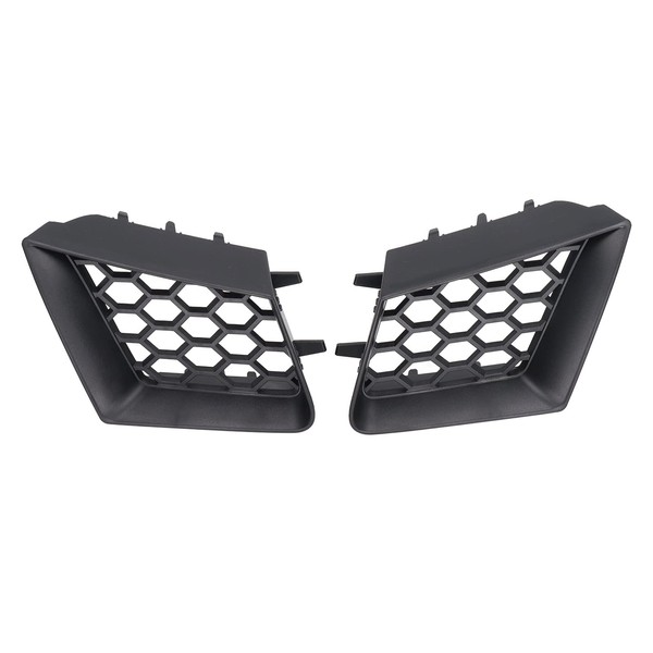 Qiilu Front Upper Grille 2pcs Front Bumper Upper Grill Left