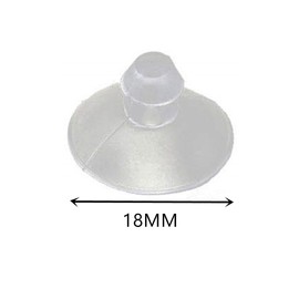 20 Pack 18mm/0.7" Mini Clear Suction Cups for Glass Table Tops - Anti Slip Bumpers Pads, Tiny Transparent Suction Cup for Desk, Furniture, Anti-Collision