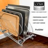 LYNK PROFESSIONAL LYNK PROFESSIONAL? Pull Out Cutting Board, Cookie Sheet, and Baking Pan Organizer Rack - Lifetime Ltd. Warranty - Slide Out Kitchen Cabinet Storage Organizers C 10 x 21 Deep - Pullout Shelf, Chrome