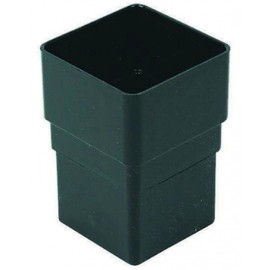 FLOPLAST 65mm Square Downpipe Socket - Black