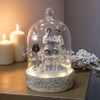 HARTES Light Up Carolling Family Ornament with Cloche - xm6330