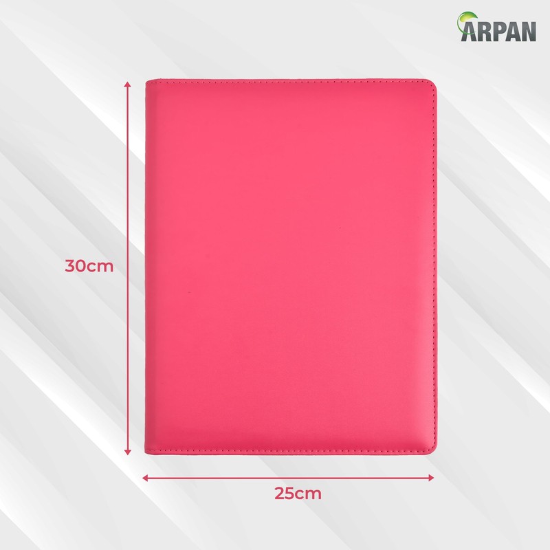 Arpan A4 Certificate Presentation Folder, Faux Leather Document Organizer, Professional