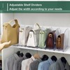 TDQKVO Purse Organizer for Closet, Handbag Storage Divider Clear Adjustable