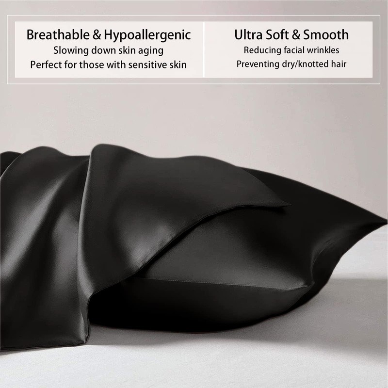 Texbee Silk Pillowcase 50 x 75 cm, Silk Pillowcases for