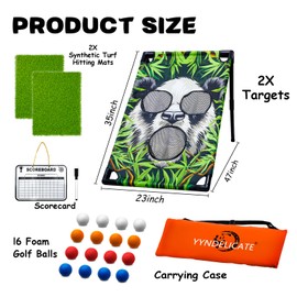 Golf Cornhole Game for Backyard, Golf Accessories for Men, Golf Net Gift, Chipping Kit, Fun Golf Training Equipment, Leisure Family Golf Games for Adults - Suitable for Outdoor and Indoor Office Use