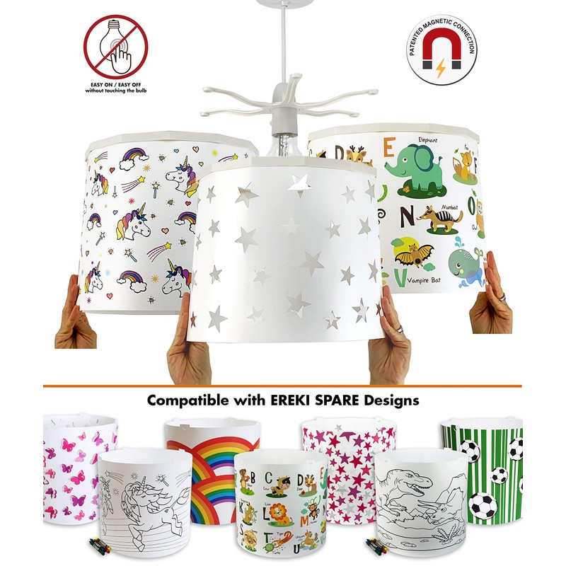 Ereki Ceiling Pendant Light Shade - Printed Colourful and Fun