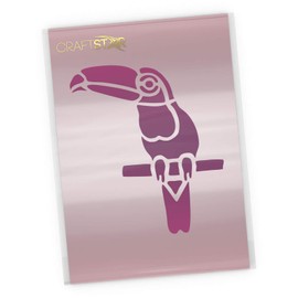 CraftStar Toucan Stencil - A4 Mylar Tropical Bird Template - 17 x 20 cm