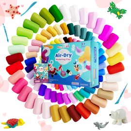 Air Dry Clay 102 Colors, Modeling Clay for Kids, DIY Model Magic Clay, Molding Clay Kit with Sculpting Tools, Non-Sticky Soft and Super Light, Arts and Crafts Gift for Boys Girls Kids.