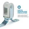 HIBUMFX Heavy Duty Wire Holder, Porcelain Insulator with Adjustable Bracket,