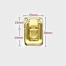 6pcs Toggle Catch Lock,Antique Vintage Lock,Retro Decorative Yellow Hasp with Screws for Jewellery Boxes;Trinket Boxes;Gift Boxes Sliver 25 * 38mm