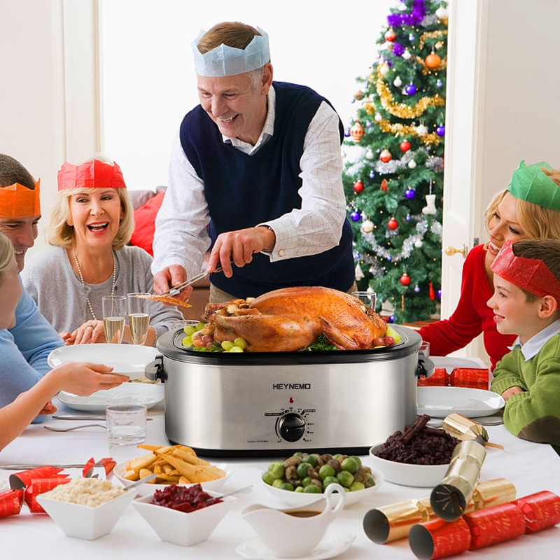 Electric Roaster Oven 26 Quart, Electric Turkey Roaster with Viewing