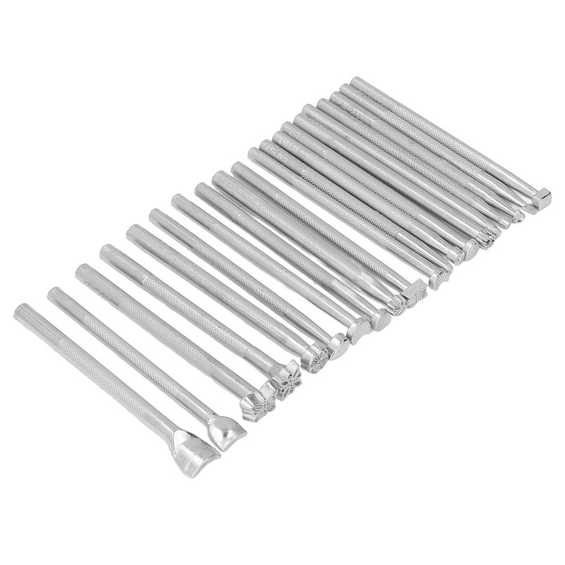 20Pcs Leather Stamping Tools Different Patterns High Hardness Anti Rust