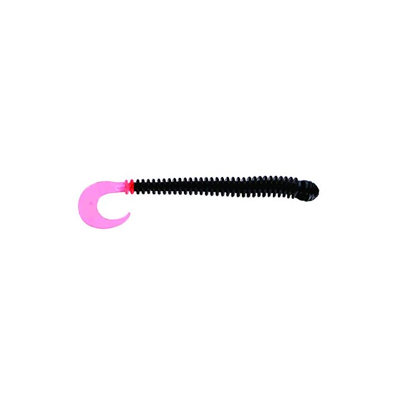 Big Bite Baits 4" DISC Worm/Black Firetail (10 Pack)