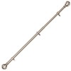 YunNephele Adjustable Curtain Rod for Window 72-144 inch Nickel Brushed,