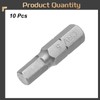 HARFINGTON 10pcs Hex Bits 1/4" Hex Shank H5 Head Magnetic