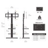 FITUEYES Floor TV Stand for 32 39 40 43 49