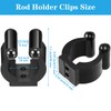 Skylety 40 Pieces Fishing Rod Clips Billiards Cue Clip Pole