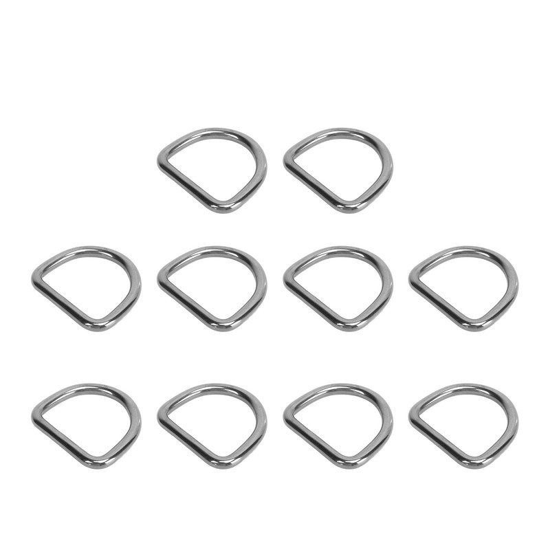 10pcs 316 Stainless Steel D Ring Semi Circular Welded D