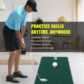 Keenso Alfombrilla de Portátil, 30x20cm / 1.8 X7.9in Mini Alfombrilla de , Alfombra de Práctica de Swing de Alfombrilla de para Interiores Alfombrilla de Césped Artificial