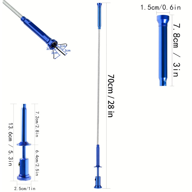 Flexible Magnetic Grabber Claw Pick Up Reacher Tool with LED