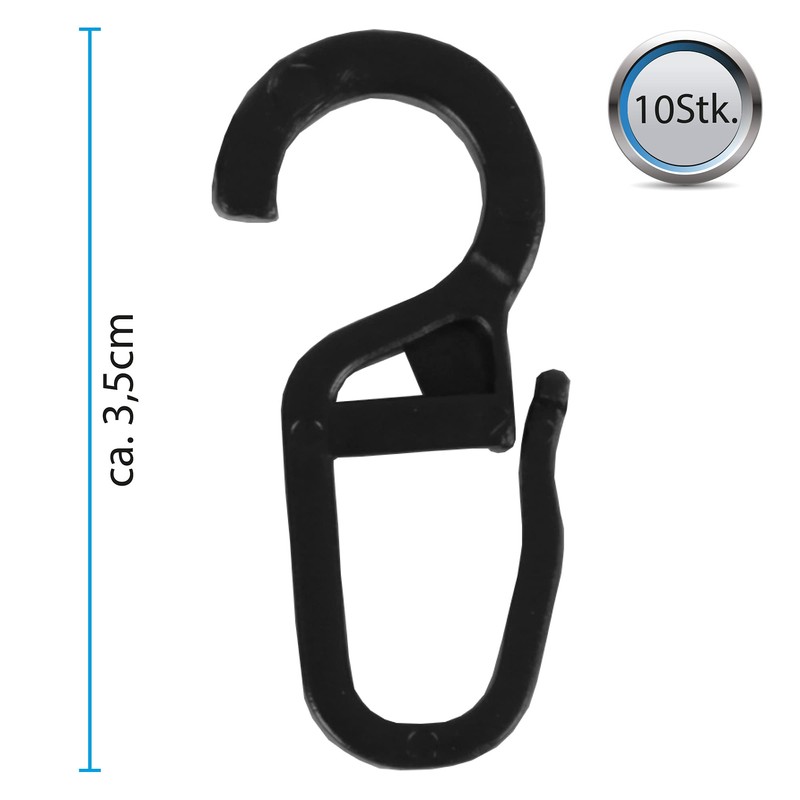 Bestlivings Rings with Folding Hooks (Set of 20), Curtain Rings