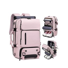 Large Capacity Backpack, Multi-functional Business Travel Backpack with Shoes Compartment & Usb Charging Port, Lightweight Daily Backpack for Women & Men - Color: 22L Pink, Size: one-size