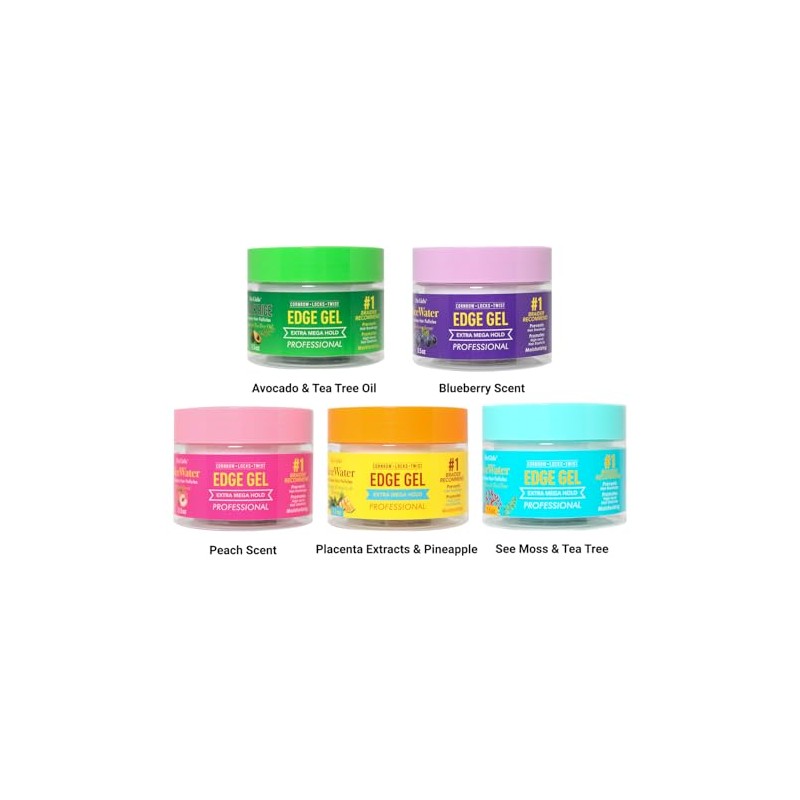 DR.GIRLS Biotin & Castor Oil Edge Gel (3.5oz, Blueberry Scent)