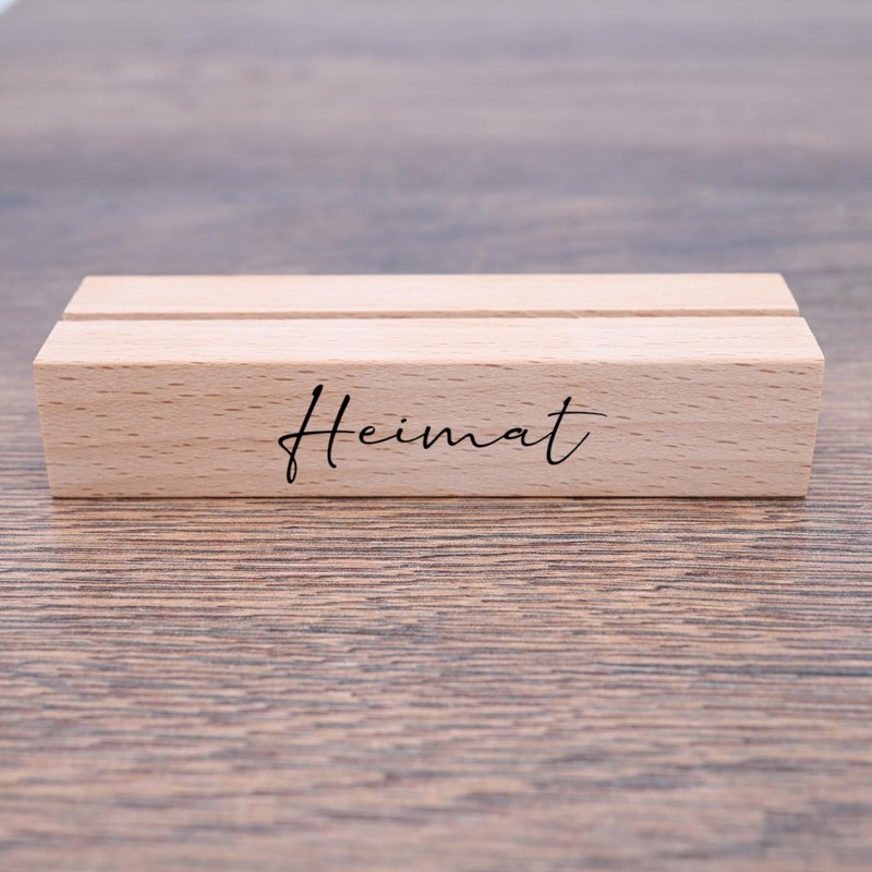 Interluxe Kartenhalter - Heimat - Grußkartenhalter mit Spruch Zuhause Fotohalter