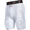 Zoombang Integrated Football Padded Compression Girdle, Titan Series with Dri-Lex Technology (White, Small)