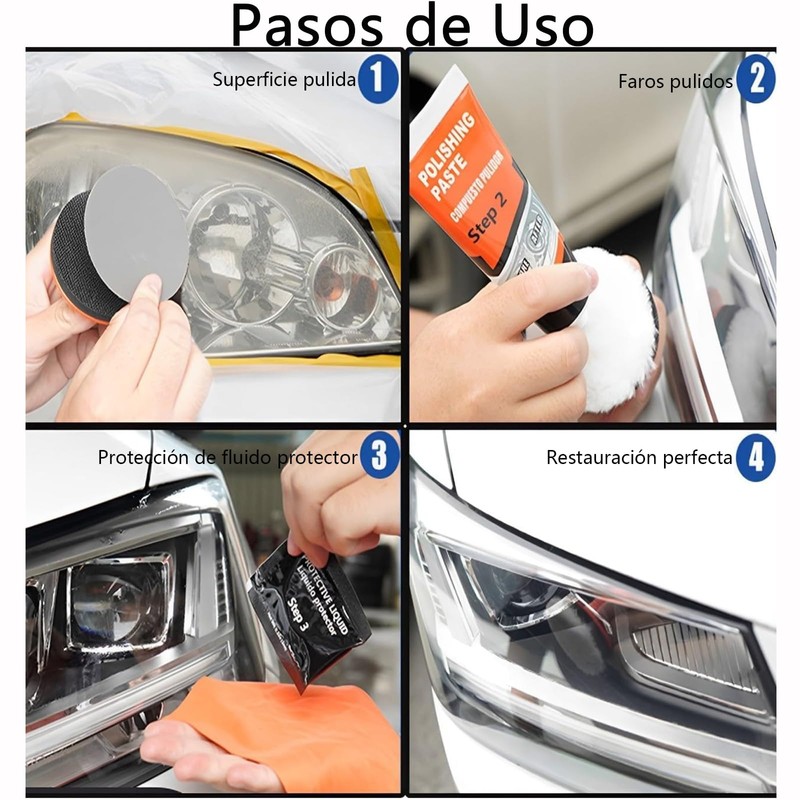 Kit de restauración de Faros Delanteros, Kit de pulidor de