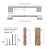 TUNNY 10 Pack Classic Cabinet Handles-5"/128mm Screw Spacing Brushed Nickel