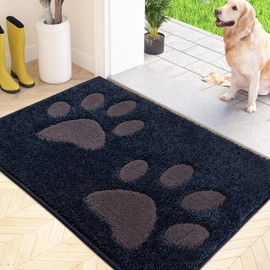 FCSDETAIL Dirt Trapper Mat Washable 50 x 80 cm, Indoor Doormat, Absorbent Doormat Non-Slip Clean Mat, Waterproof Carpet for Dogs, Entrance, Wet Paws