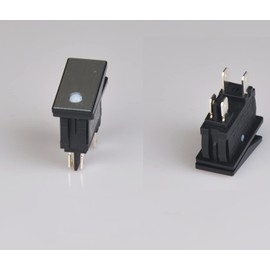 Hosiakly 15A 100V Rocker Switch Push Button Switch Black Blue LED 1a