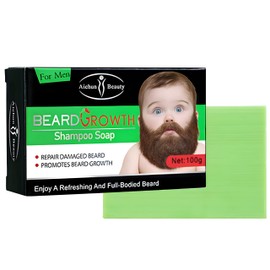 AICHUN BEAUTY Beard Growth Shampoo Soap Deep Cleanse Repair Damaged Beard Refreshing Facial Hair 100g / 3.5oz