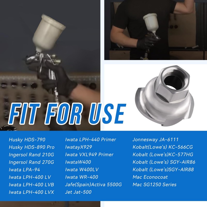 SeDeplacer 26003 2.0 Spray Gun Adapter 16 mm Female Interface,