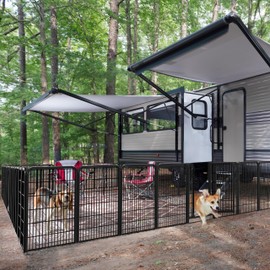 Yaheetech Dog Playpen Outdoor, 32 inch 6 Panels Dog Pen Indoor Heavy Duty Puppy Exercise Pen Metal Pet Fence for RV Camping/Yard/Garden