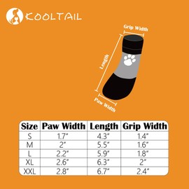 Dog Socks Anti Slip with Straps Traction Control Waterproof Paw Protector, L by KOOLTAIL