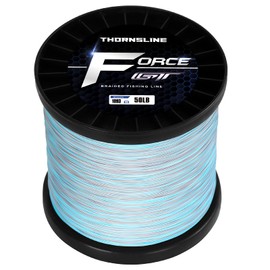 ThonrsLine Force Braided Fishing Line - Incredible Abrasion Resisting Braided Lines - GT Zero Stretch Coating - 328/1093/3280 Yards for Saltwater