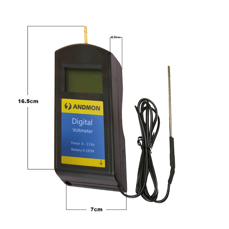Andmon Electric Fence Tester Battery Testing Digital Electric Fence Voltage