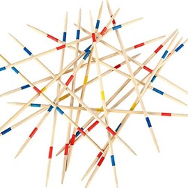Juego de 41 varillas de madera para recoger, juego de mesa clásico, divertido juego de mesa familiar, regalo para adultos y niños, 11.8 pulgadas de