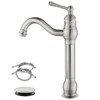 gotonovo Single Handle Vessel Sink Faucet 360° Swivel Bathroom Faucet
