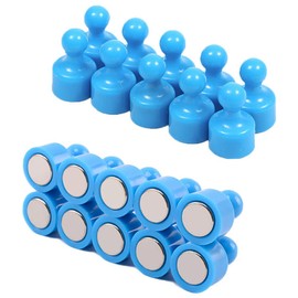 20 PCS Fridge Magnets Magnetic Push Pins Little Refrigerator Magnets Strong Neodymium Magnets Whiteboard Map Magnets Perfect for Home Kitchen Office School Classroom Blue