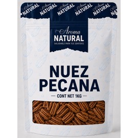 Aroma Natural | Nuez Pecana Mitades 1 kg – Bolsa Resellable | Sin Sal · Keto · Sin Conservadores | Fruto Seco Natural para Snack, Pays y Repostería
