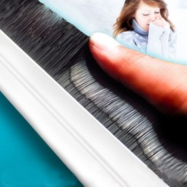 No-Shed Stiff Bristle Door Bottom Seal Front Door Bottom Seal White 2ea