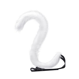 DAZCOS Multicolored Fox Tail for Anime Neko Cosplay Costume Easter (White)